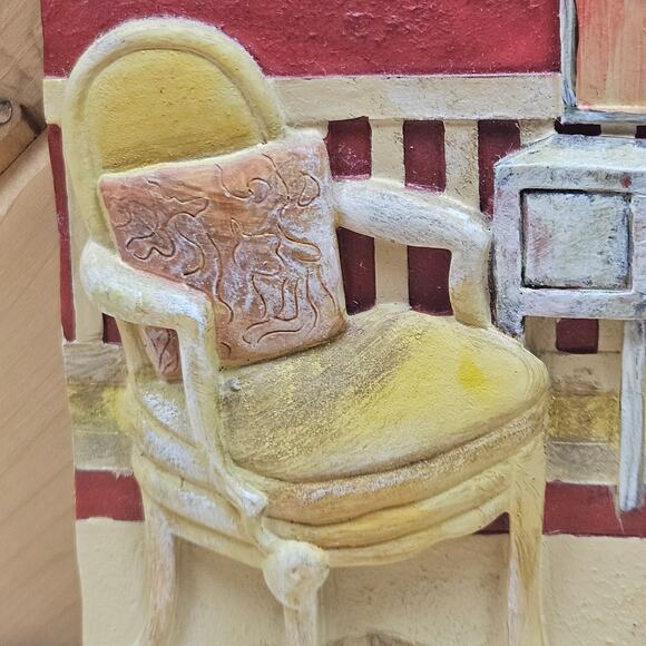 Vintage 3D Dressing Room Tile C. Winterle Olson, Bedroom/Bathroom wall art tile - Picture 3 of 8